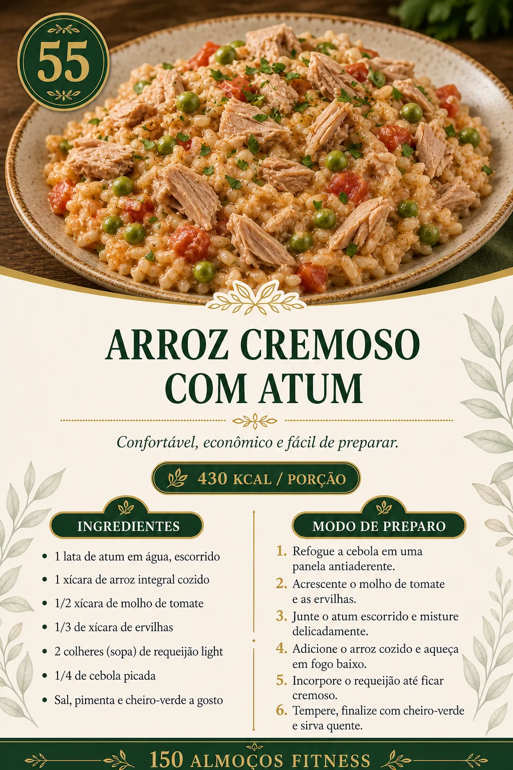 Receita 55: Arroz Cremoso com Atum
