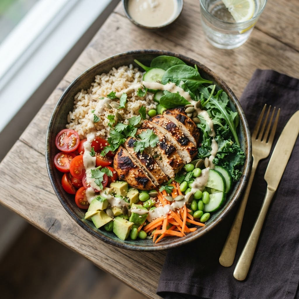 Bowl de Frango com Arroz Integral