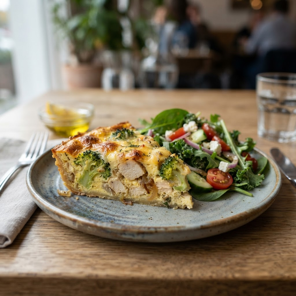 Quiche de Frango com Brócolis